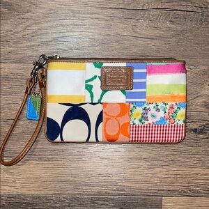 Coach Multicolor Patchwork Wristlet